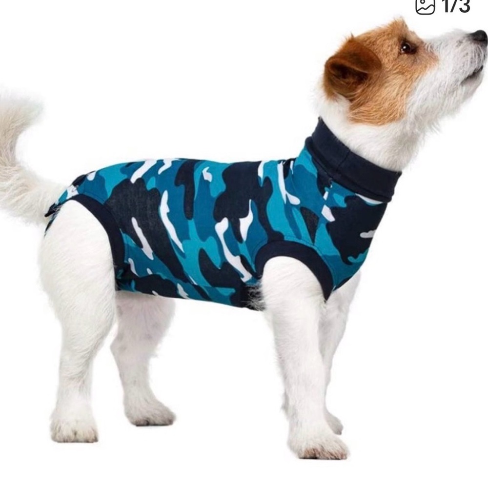 Suitical Blue Camo Dog Recovery Suit